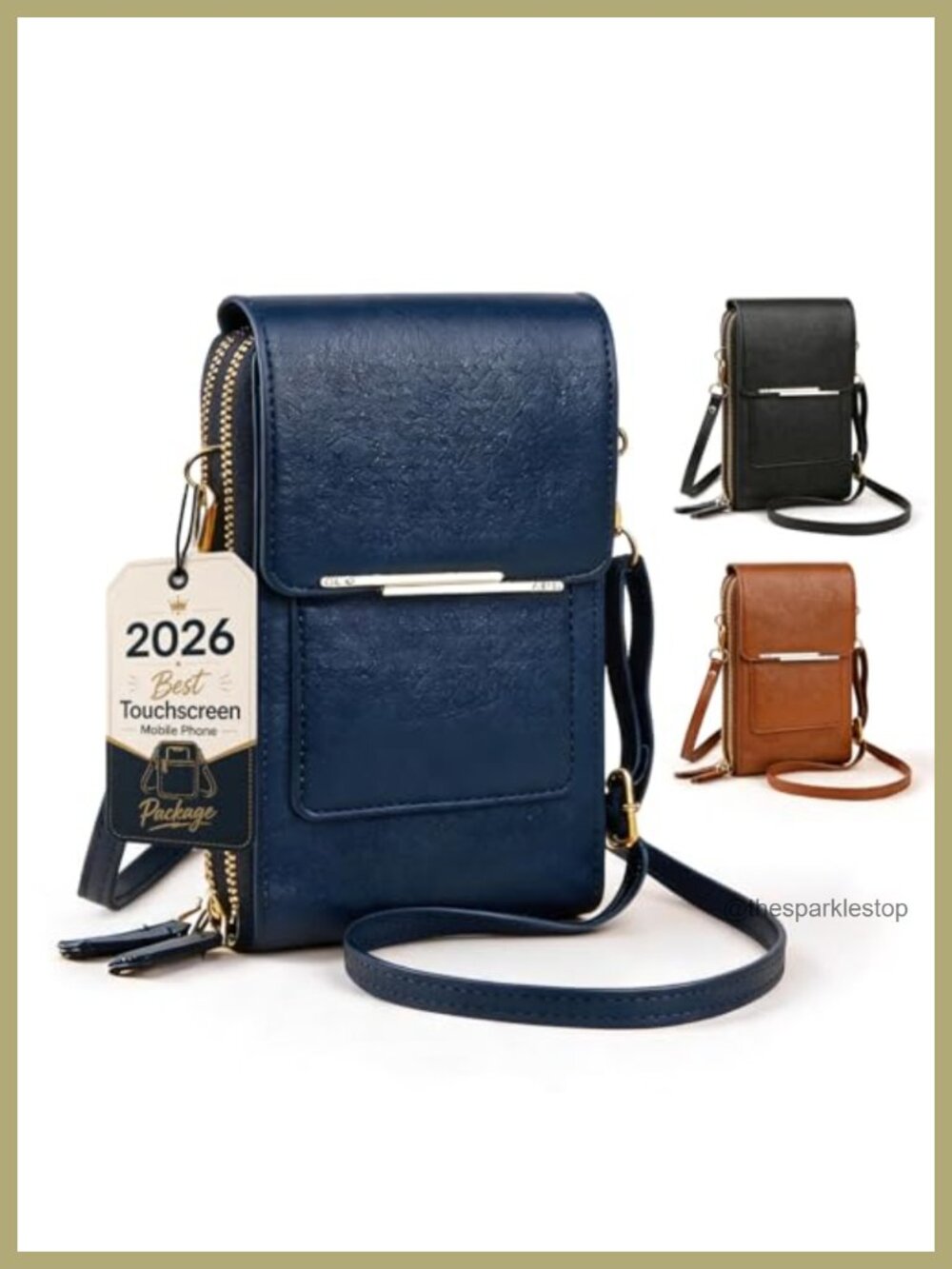 Crossbody Phone Purse for Women PU Leather Touch Screen Wallet Bag Adjustable